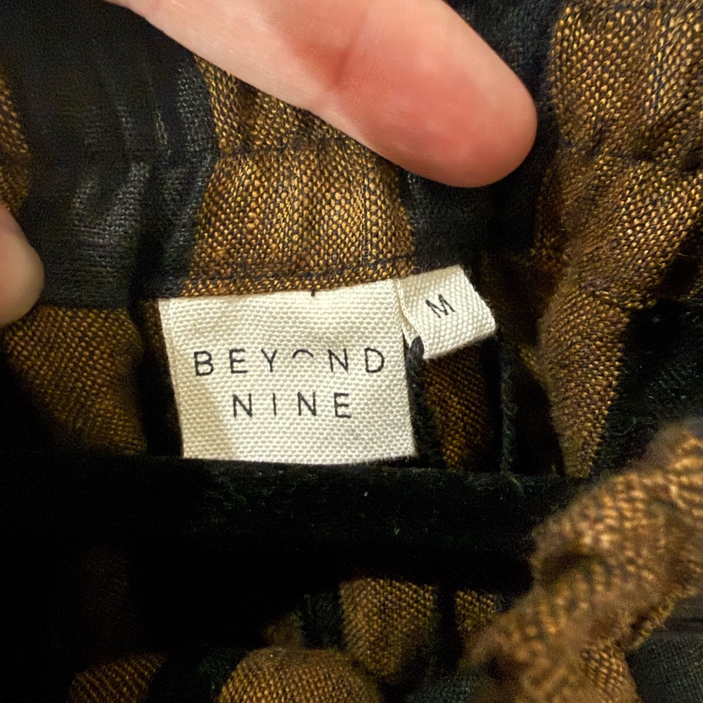 Beyond Nine Mabel Rust and Black Linen Trousers - Picture 3 of 7